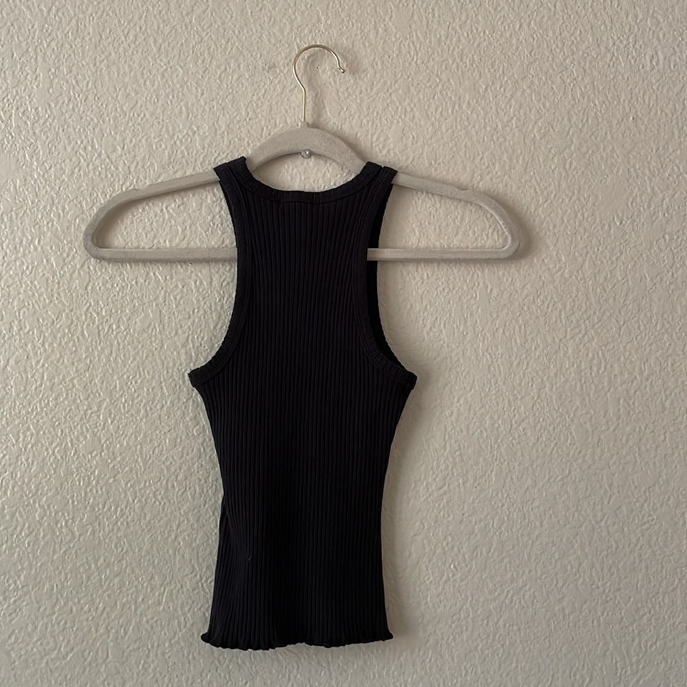 Billabong Ribbed Tank Top Crip Rib Tee Black - Picture 2 of 14